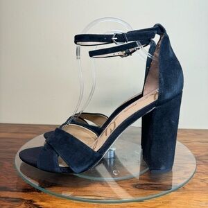 NEW Sam Edelman Yancy black Suede Heel Sandals